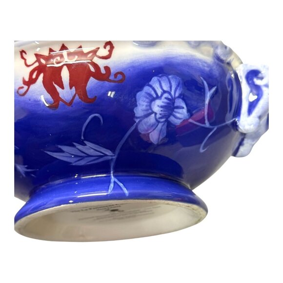 Tracy Porter La Parisienne Collection Hand-Painted Ceramic Bowl Floral & Handles - Picture 9 of 10